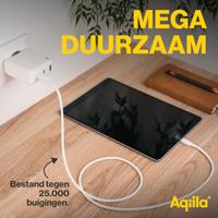 Aqiila USB-C-kabel USB 2.0 Apple Lightning stekker 1.00 m Wit AQCBPBIC3SI836 - thumbnail