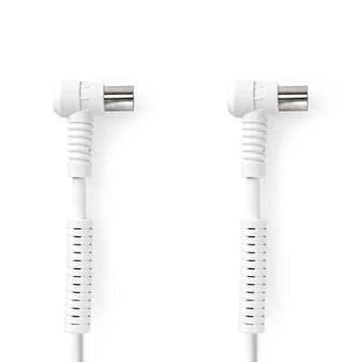Nedis Coaxkabel | IEC (Coax) Male | IEC (Coax) Female | Vernikkeld | 120 dB | 75 Ohm | Viervoudig Afgeschermd | 1.50 m | Rond | PVC | Wit | Label - Nedis Coaxkabel | IEC (Coax) Male | IEC (Coax) Female | Vernikkeld | 120 dB | 75 Ohm | Viervoudig Afgeschermd | 1.50 m | Rond | PVC | Wit | Label -