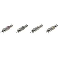 TRU Components 1601058 RCA-connector, rechte polen (num): 2 mono rood, zwart, geel - thumbnail