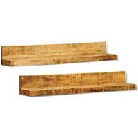VidaXL Wandschappen 2 st massief hout - thumbnail