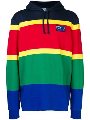 Polo Ralph Lauren panelled colour block hoodie - Red Polo Ralph Lauren panelled colour block hoodie - Red