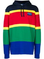 Polo Ralph Lauren panelled colour block hoodie - Red - thumbnail