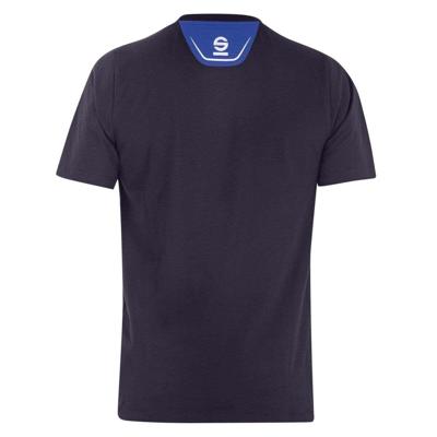 Heren-T-Shirt met Korte Mouwen Sparco TECH STRETCH Marineblauw - Maat: S