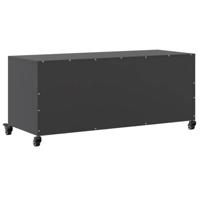 Tv-meubel 100,5x39x43,5 cm staal zwart - thumbnail