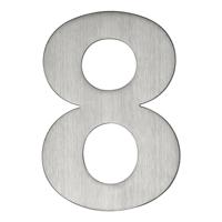 Huiscijfer 8 rvs mat 120 mm - thumbnail
