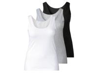 esmara 3 dames hemden (Zwart/grijs/wit, 3XL (56/58)) - thumbnail