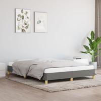 Bedframe zonder matras stof donkergrijs 140x190 cm - thumbnail