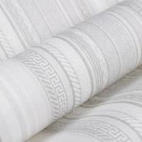 VidaXL Vliesbehang 3d strepenpatroon 10x0,53 m grijs - thumbnail