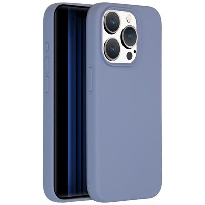 Accezz Liquid Silicone Backcover met MagSafe iPhone 15 Pro Telefoonhoesje Grijs