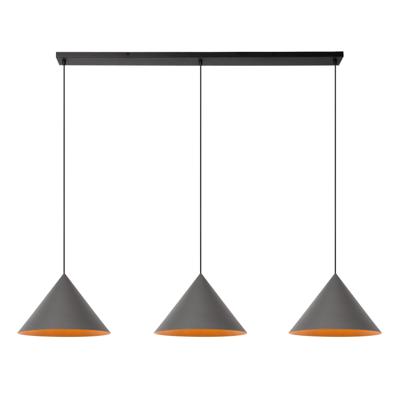 Lucide SPITZE - Hanglamp - 3xE27 - Grijs - Vibes