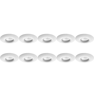 Witte Aluminium Inbouwspot 10-pack - Waterdicht IP65 - Ø82mm - GU10