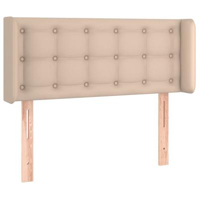 Hoofdbord met randen 83x16x78/88 cm kunstleer cappuccinokleur