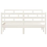Bedframe massief grenenhout wit 140x190 cm - thumbnail