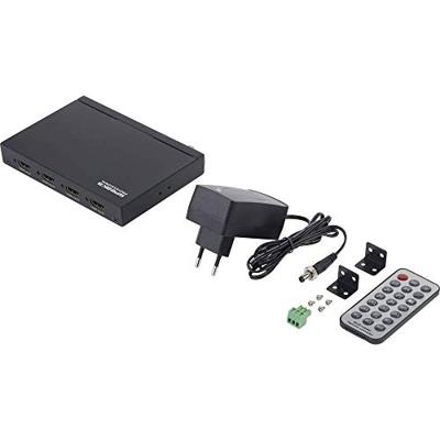 SpeaKa Professional SP-HDS-QMV100 4 poorten HDMI Quad Multi-Viewer Met afstandsbediening Full HD 1080p @ 60 Hz