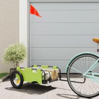 VidaXL Fietstrailer oxford stof en ijzer groen - thumbnail