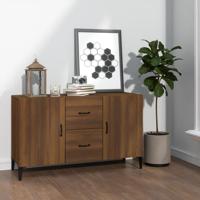 Dressoir 100x36x60 cm bewerkt hout bruin eikenkleur - thumbnail