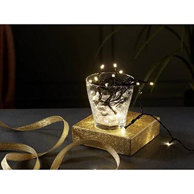 Sygonix SY-4722056 Clusterlichtketting Binnen/buiten werkt op batterijen Aantal lampen 20 LED Warmwit Verlichte lengte: 2.3 m Timer