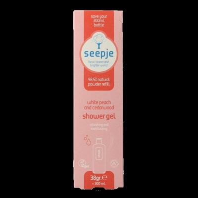 Seepje Showergel white peach and cedarwood navulling 38 Gram