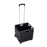 Opvouwbare steekwagen met krat, ft 38 x 40,5 x 42 cm, maximum 35 kg - thumbnail