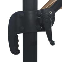 VidaXL Zweefparasol met led en aluminium paal 400x300 cm taupe - thumbnail