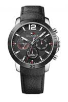 Horlogeband Tommy Hilfiger TH.301.1.34.2082 Leder Zwart - thumbnail