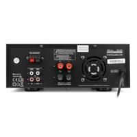 Fenton AV120FM HiFi-stereo-versterker, vermogen: 2 x 60 Watt RMS (8 Ohm), impedantie: 4/8 Ohm, Bluetooth, USB, FM-radio, digitaal, echo/bass/Treble, zwart - thumbnail
