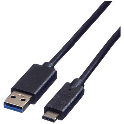 ROLINE USB 3.2 Gen 1 kabel, A-C, M/M, zwart, 1 m ROLINE USB 3.2 Gen 1 kabel, A-C, M/M, zwart, 1 m