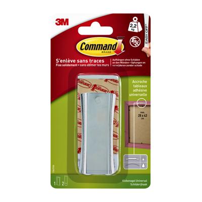 Command fotolijststrip voor haak met zaagtanden, draagvermogen 2,2 kg, metaal, blisterverpakking Command fotolijststrip voor haak met zaagtanden, draagvermogen 2,2 kg, metaal, blisterverpakking