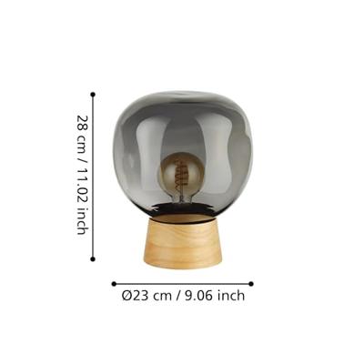 Stars of Light TafellampMagacela hout met smoke glas - 390321