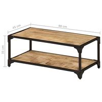Salontafel 90x45x35 cm massief ruw mangohout - thumbnail