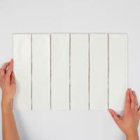 Wandtegel Colonial White Mat 7.5x30 cm Mat Wit Jabo - thumbnail