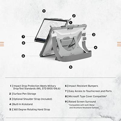 Urban Armor Gear Healthcare Handstrap Case Back cover Grijs Tabletcover