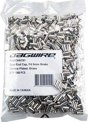 JAGWIRE End caps open - 5mm brake (crimp) - brass (1000pcs) - chrome