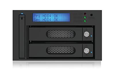 RAIDON iR2623-S3 interne RAID systeem voor 1x6,35 cm 2,5 inch en 2x8,89 cm 3,5 inch SATA drivers via software SATA III of RS232