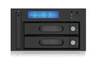 RAIDON iR2623-S3 interne RAID systeem voor 1x6,35 cm 2,5 inch en 2x8,89 cm 3,5 inch SATA drivers via software SATA III of RS232 - thumbnail