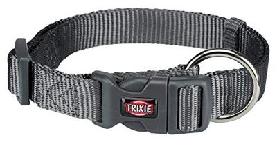 TRIXIE HALSBAND HOND PREMIUM GRAFIET GRIJS 40-65X2,5 CM