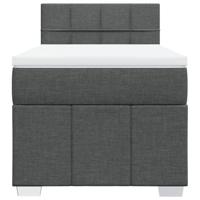 Boxspring met matras stof donkergrijs 80x200 cm - thumbnail