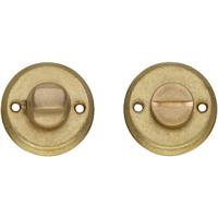 Intersteel WC slot rond schroefgaten messing getrommeld - thumbnail