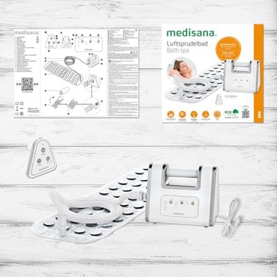 Medisana borrelende badmat - L 120 cm x d 36 cm - elektrische -570 watt - massage/borrelsfunctie op 3 niveaus - thumbnail