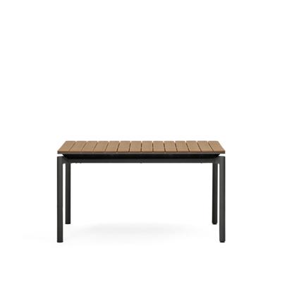 Kave Home Uitschuifbare Tuintafel 'Canyelles' 140/200 x 90cm, kleur Naturel/Zwart Kave Home Uitschuifbare Tuintafel 'Canyelles' 140/200 x 90cm, kleur Naturel/Zwart