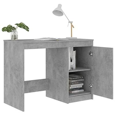 Bureau 100x50x76 cm spaanplaat betongrijs