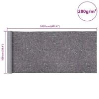 VidaXL Antislip schildersvlies 2 st 10 m 280 g/m² grijs - thumbnail