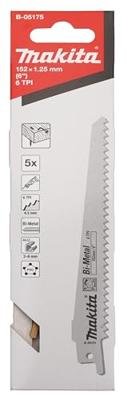 Makita B-05175 Reciprozaagblad Hout/Staal 132mm S611DF VE=5 - thumbnail