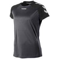 hummel sport T-shirt Aarhus antraciet/zwart - thumbnail