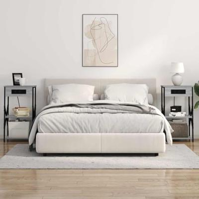 Nachtkastje 2 pcs Grijs Sonoma 41 x 31 x 76 cm Bewerkt hout