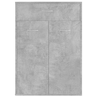 Schoenenkast 60x35x84 cm bewerkt hout betongrijs