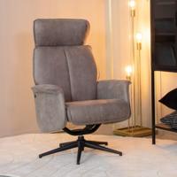 LABEL51 Fauteuil Verdal - Taupe - Micro Suede - Excl. Hocker - thumbnail