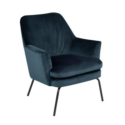 Bendt Fauteuil 'Kian' Velvet, kleur donkerblauw Bendt Fauteuil 'Kian' Velvet, kleur donkerblauw