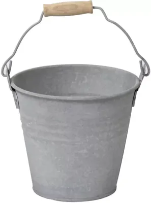 Zinc Old Look Bucket 2 Litres D16H14 bloempot MCollections - Mcollections
