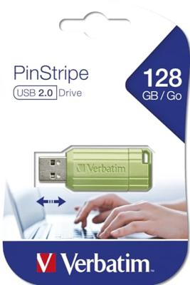 Verbatim USB DRIVE 2.0 PINSTRIPE USB-stick 128 GB Eucalyptus, Groen 49462 USB-A 2.0 Verbatim USB DRIVE 2.0 PINSTRIPE USB-stick 128 GB Eucalyptus, Groen 49462 USB-A 2.0